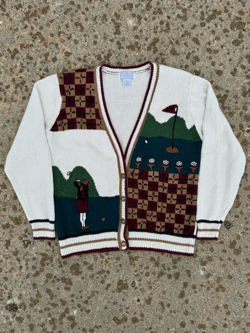 Vintage Golf Cardigan Sweater